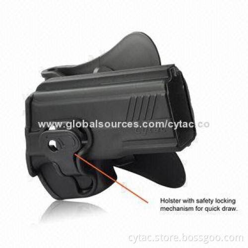 Polymer Gun Holster for Taurus PT800, PT24/7, Black Release Button